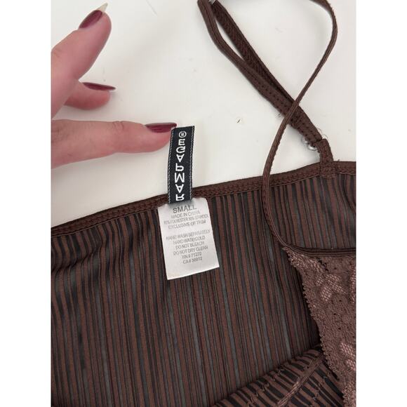 Rampage brown lace cami tank top - size small - Picture 4 of 6